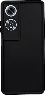 جراب خلفي من السيليكون الناعم ممتص للصدمات مصنوع البولي يوريثين مقاوم للحرارة لحماية الكاميرا متوافق مع موبايل اوبو A60، أسود