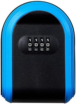 TDCuizent Wall Mounted Key Lock Box with 4-Digit Combination Weather Resistant Outdoor Indoor Key Safe Storage for Home Office Garage Garden Apartment Holiday Let Secure for ACCESSBlue