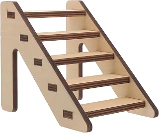 LOGOFUN Hamster Wood Ladder Small Pets Training Ladder Guinea Pig Climbing Ladder Toy for Small Animal Cage Accessories - Medium