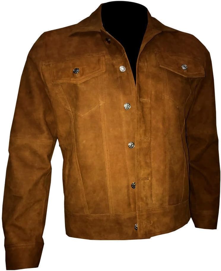 Logan (Wolverine) 2017 Hugh Jackman Leather Jacket (Medium, Brown)