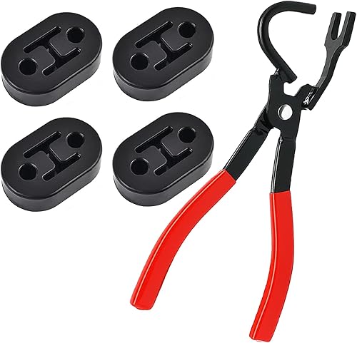 Vista 11 de 5 piezas de alicates para colgadores de escape y kit de goma para colgadores de escape de 2 agujeros, herramienta universal de extracción de Mango