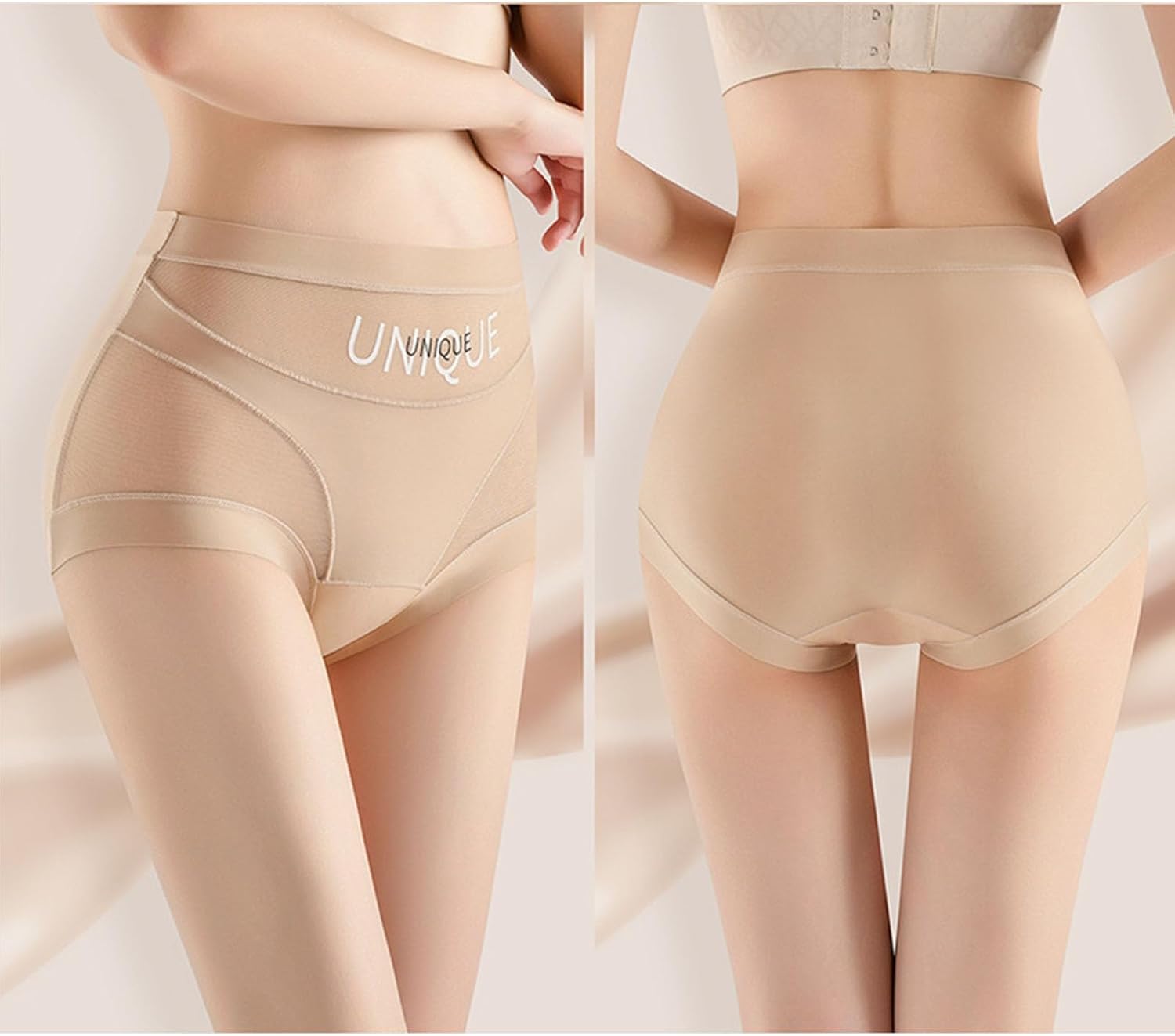 Unique Underwear, High-Waist Tummy Control Panties, Seamless Shaping Underwear for Women