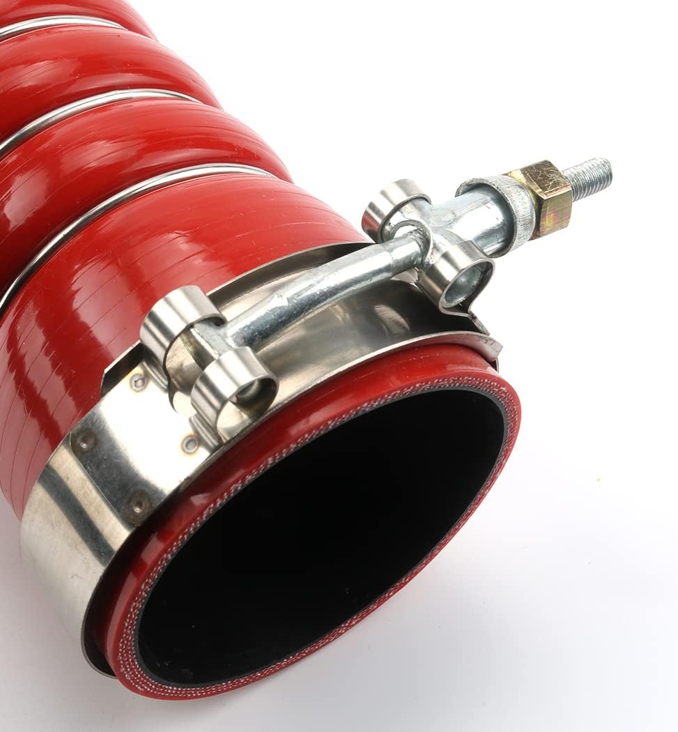Exhaust Outlet Silicone Hose W/ Clamps Replaces OEM # 3684238 For Cummins T800 Engine