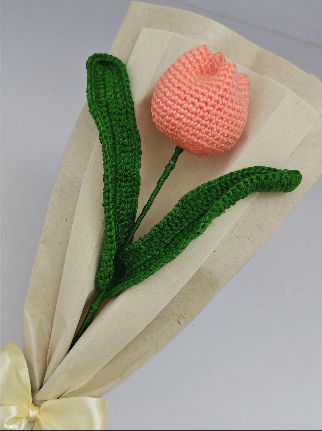 Knotsngifts Crochet Tulip Bouquet (Peach, 1) (B0D8ZZJHJM) Amazon Price History, Amazon Price Tracker