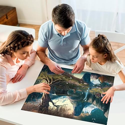 Miniatura 2 de Rompecabezas de 200 piezas de paisaje para adultos, coloridos rompecabezas de lago de montaña, aprecia el hermoso paisaje, desafía la creatividad