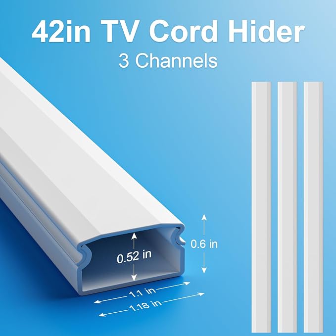 Cubierta para cables TV Yecaye 42in blanco miniatura 3