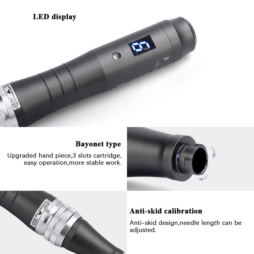Wireless Elettrico Microneedle Dermapen Dr.pen M8 Professionale Sistema di Terapia con Microneedling Penna di Bellezza con Batteria a Cartuccia con 10 Cartucce di Aghi
