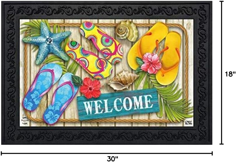 Briarwood Lane Flip Flops Beach Summer Doormat