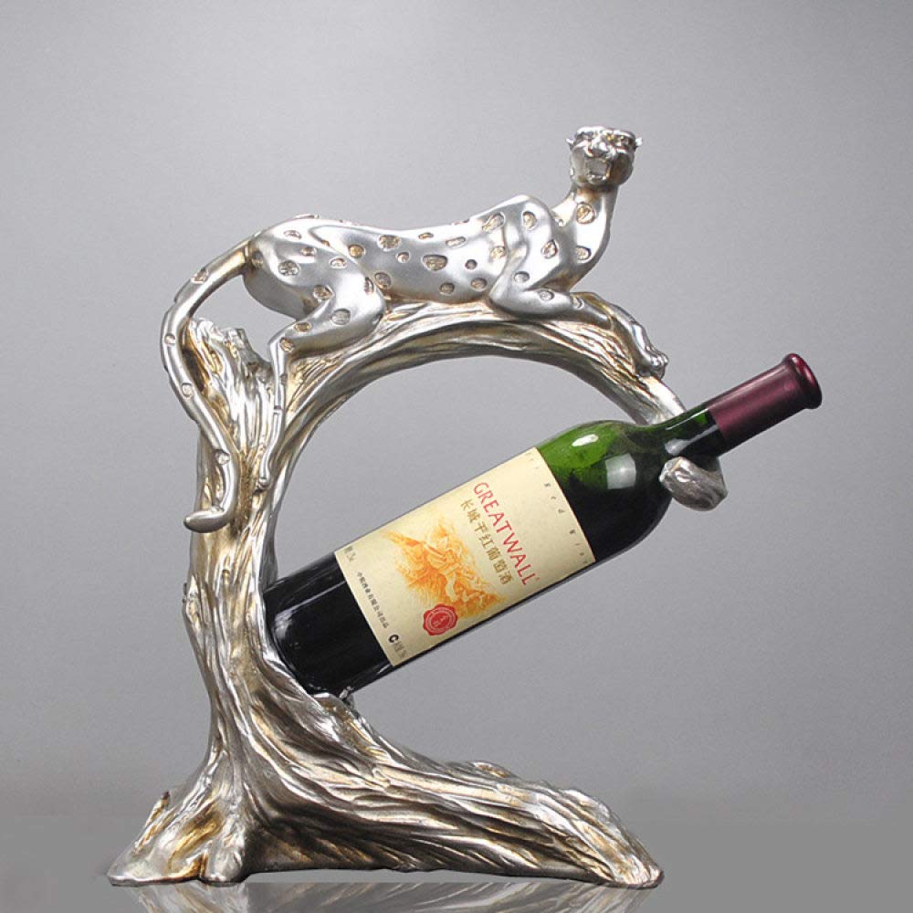Petite figurine léopard argent en résine, idée cadeau idéale pour couple et collectionneur
