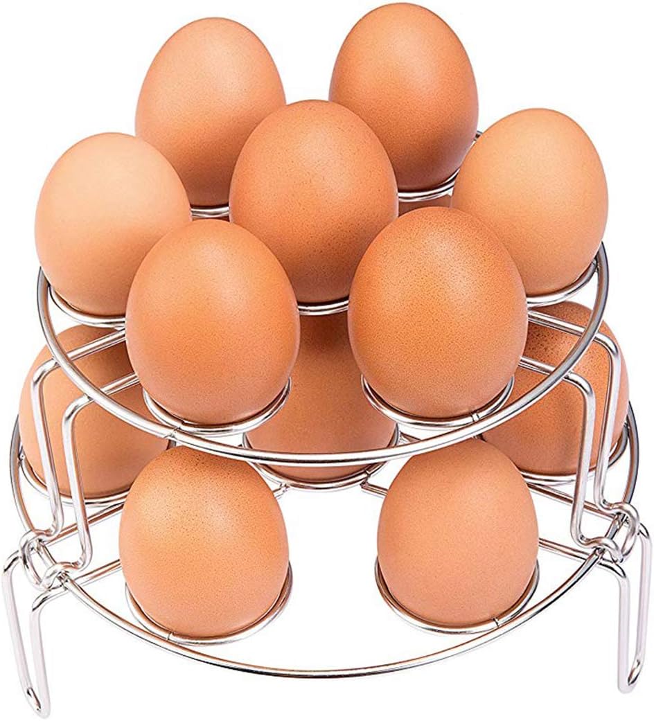 Amazon.com: Stackable Egg Steamer Rack for Instant Pot, HapWay 2 Pack ...