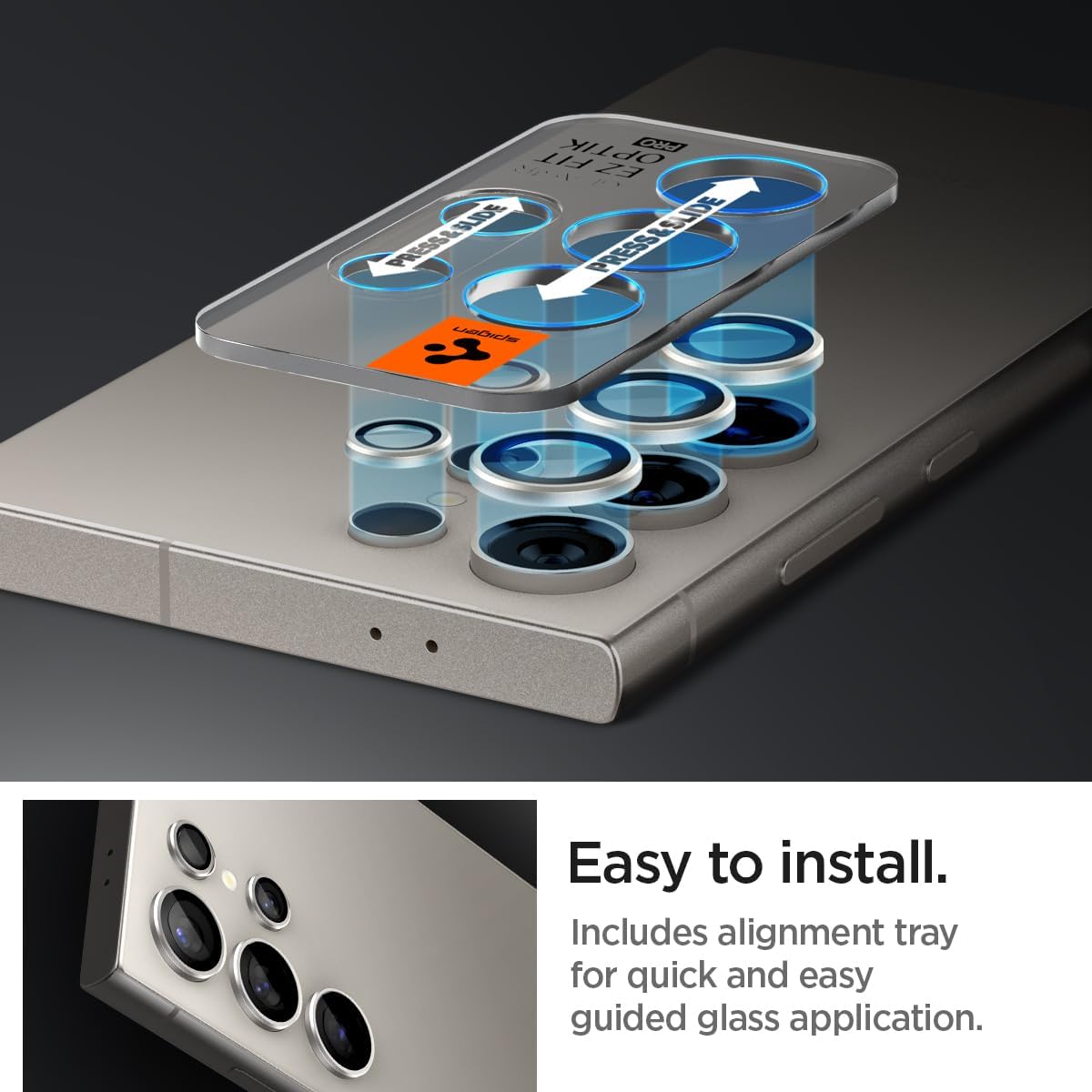 Spin Cera Lens Screen Protector [GlasTR EZ Fit Optik Pro] Designed for