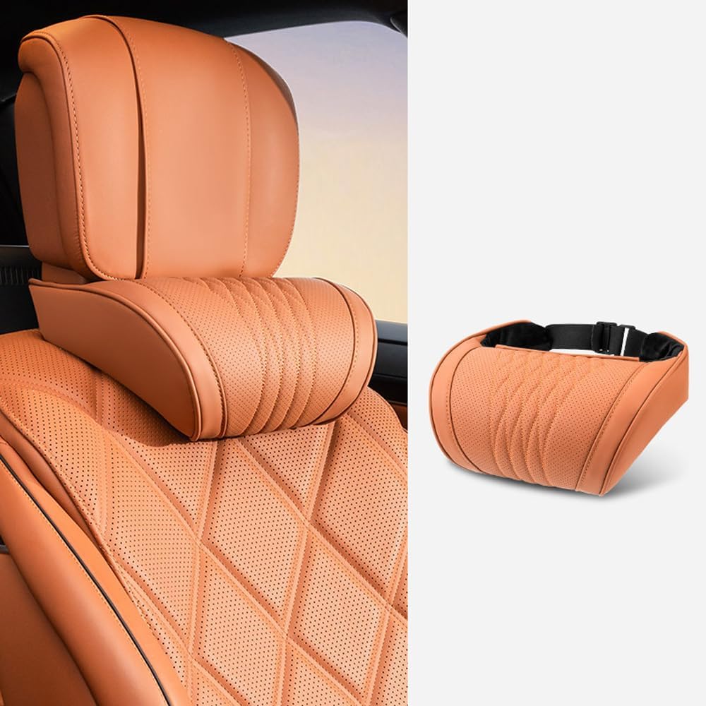 Ydstniu Orange Memory Foam Car Neck Pillow For Bmw I4 G26 2021-2026