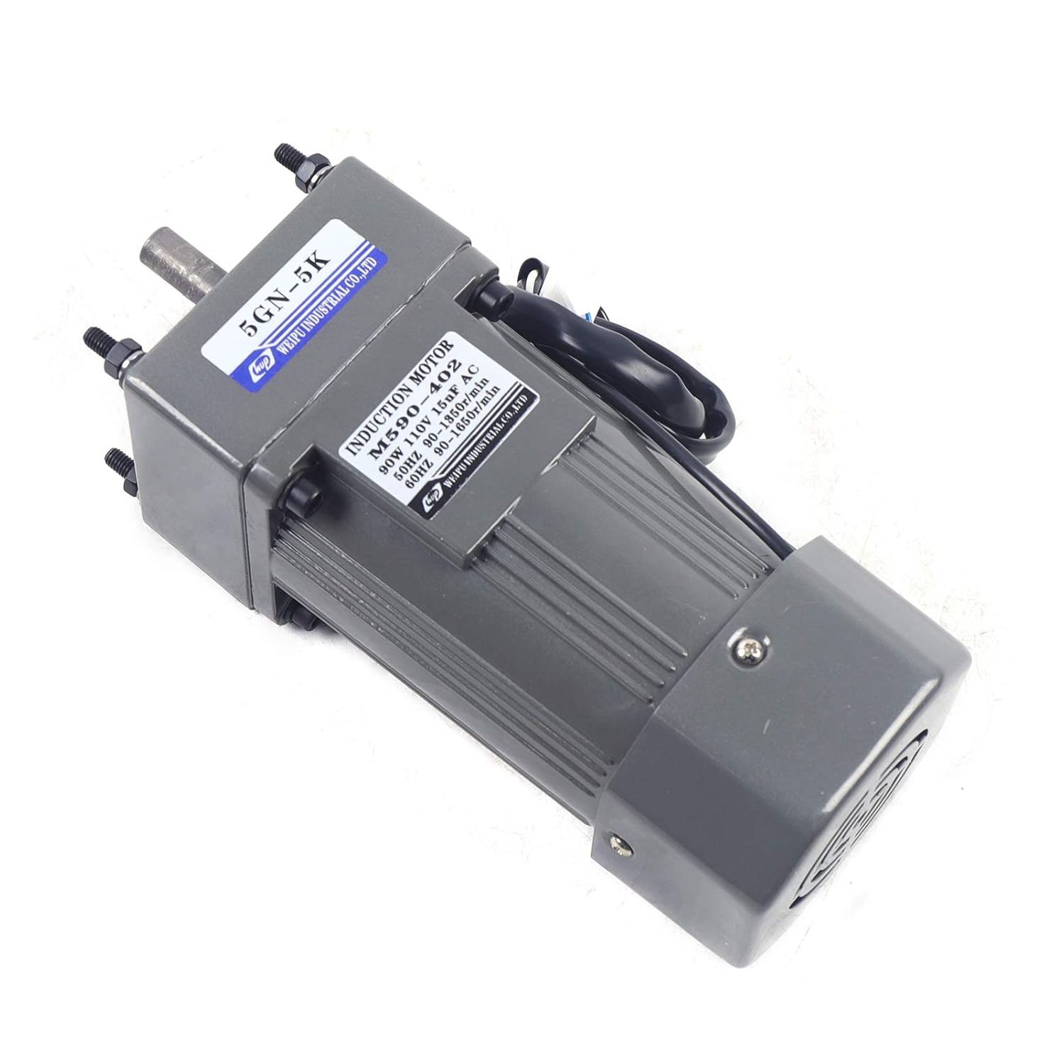 110V 90W 270RPM Ac Gear Motor Electric Single-Phase Motor Gear Motor with Variable Speed Adjustable Controller Governor Geared Motor and Adjustable Speed Controller Combo (5K)