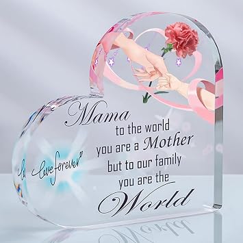 Mom Gifts for Mothers Day, Birthday, Retirement, Anniversary, Thanksgiving, Christmas - Stocking Stuffers for Women, Mama Keepsake From Daughters - Acrylic Plaques Signs