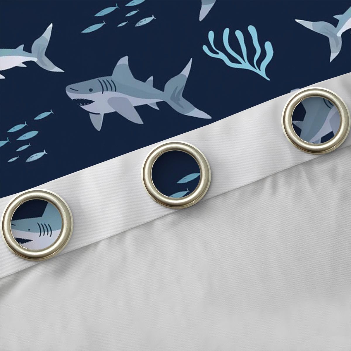 Homemissing Tende oscuranti per camera da letto, soggiorno, animali marini, oceano, tende oscuranti per finestre con pesci, 2 pannelli 167,6 x 182,8 cm (larghezza x lunghezza)