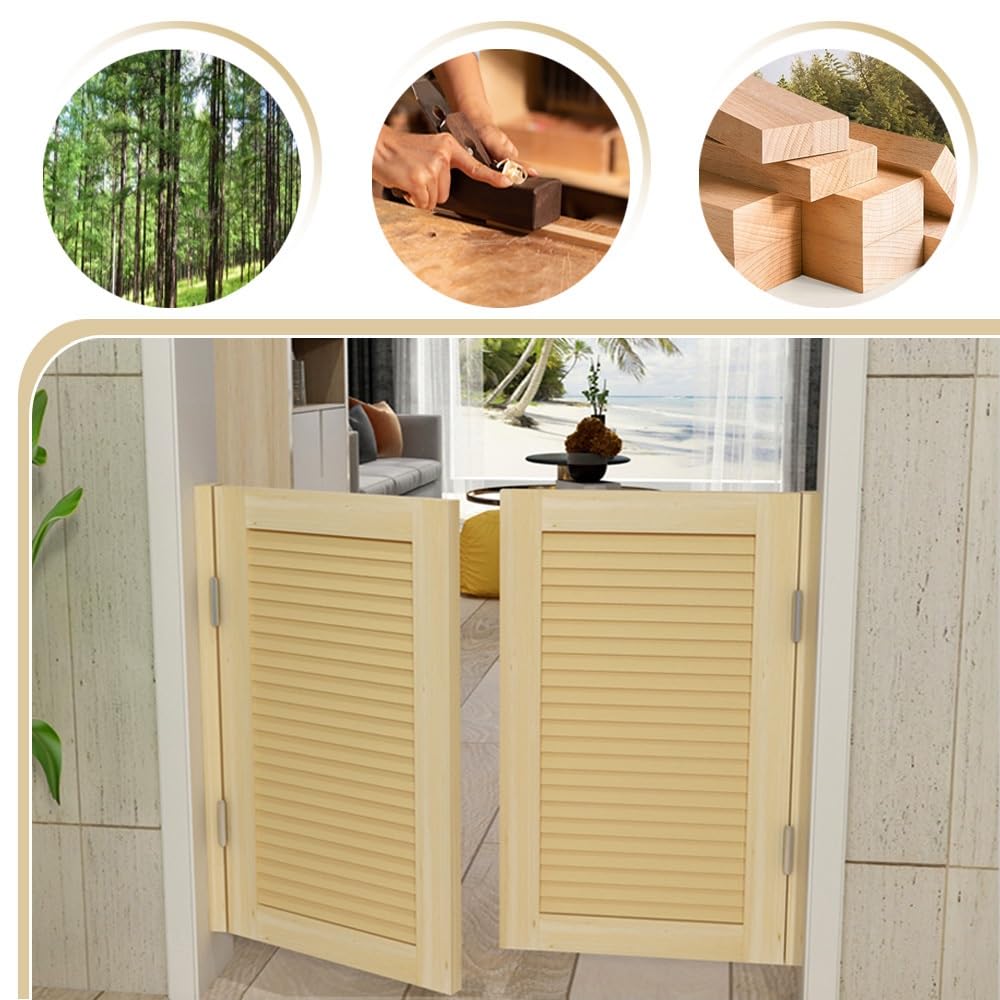 Porte oscillanti del salone di legno massello, doppia mezza porta chiusa automatica del fienile per il contatore dell'entrata del portico di Antivari