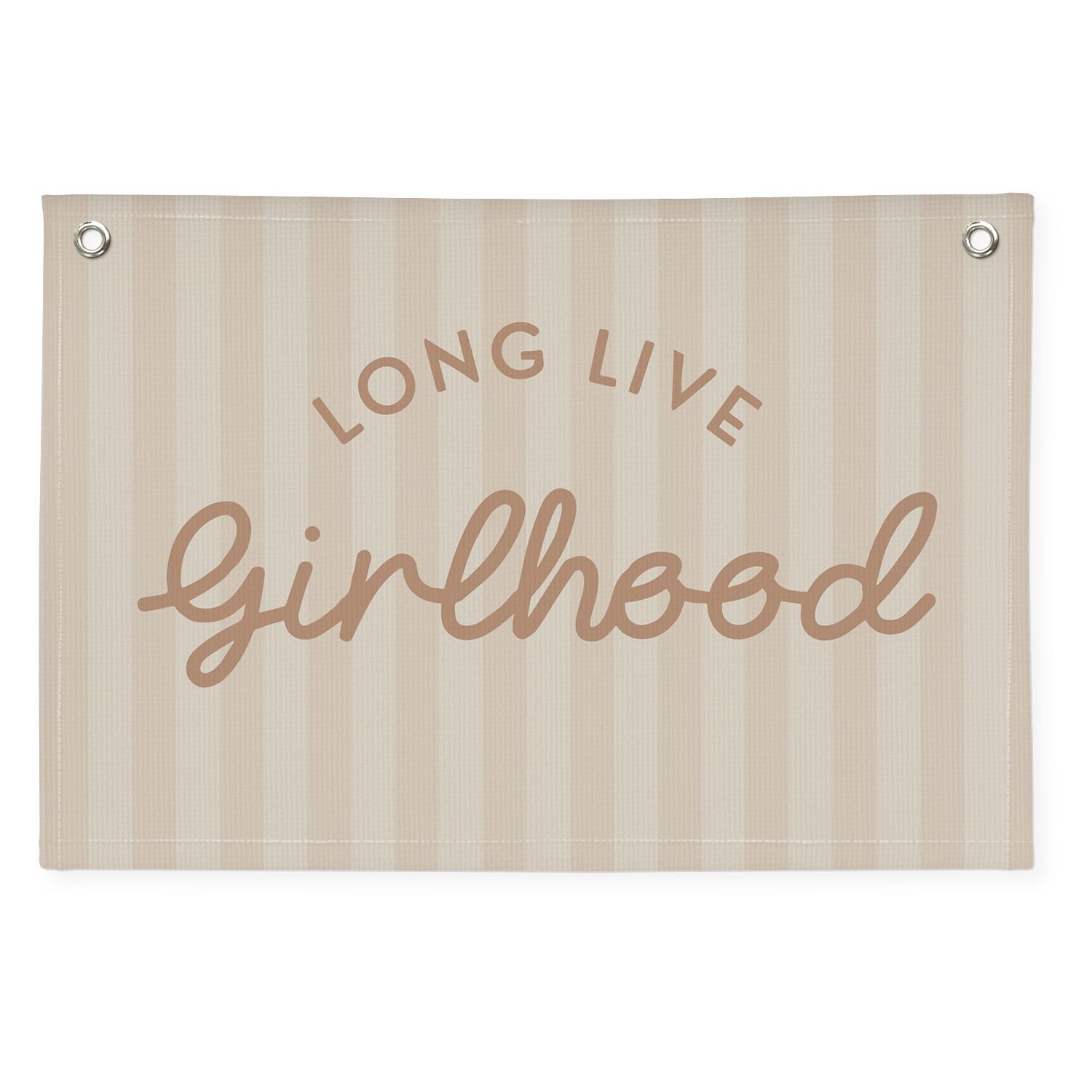 XYDEG Girl Room Decor Long Live Girlhood Linen Banner Hanging Flag Retro Pink Banner for Nursery Playroom Wall Decor for Kids Bedroom Dorm Toddler Decorations Trendy Room Decor 30x20 In (Girlhood)