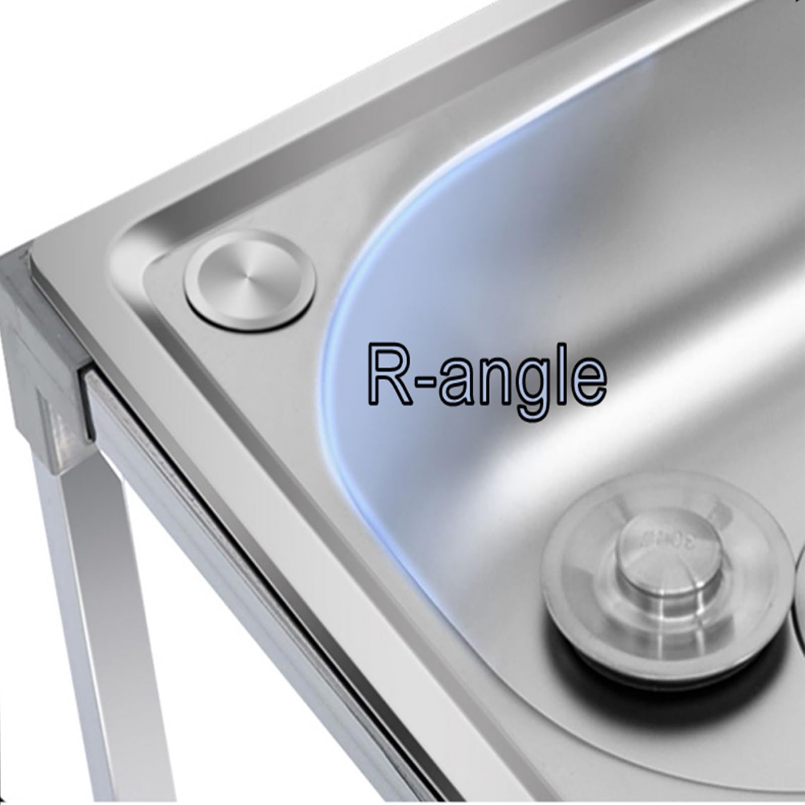 Lavello indipendente in acciaio inossidabile, lavabo singolo per uso commerciale per interni ed esterni, facile installazione, perfetto per giardino e ristorante (53 x 38 x 75 cm)