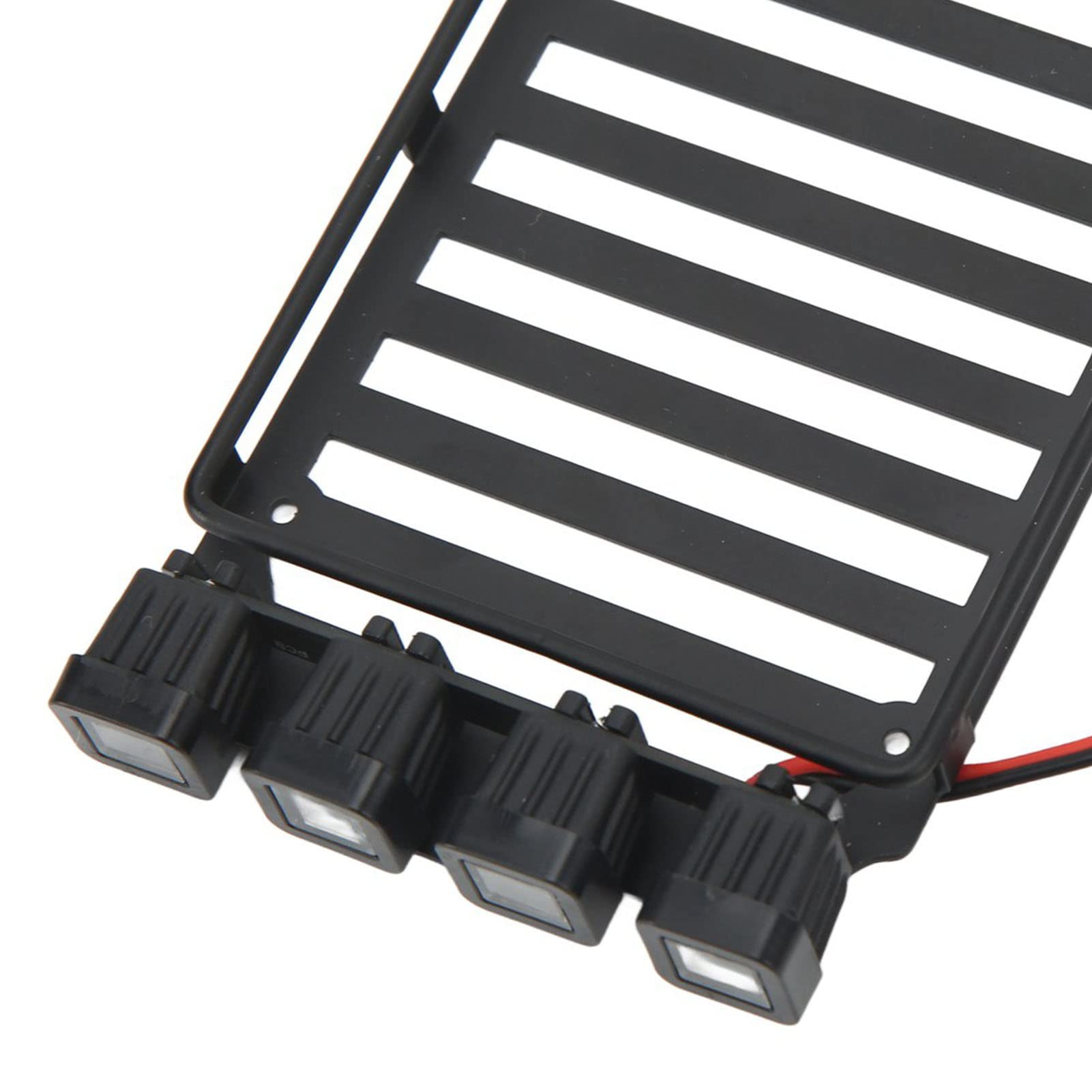 RC Bagażnik Dachowy Bagażnik RC Samochodowy Bagażnik Dachowy Część ze światłem LED do Axial SCX24 1/24 RC Crawler