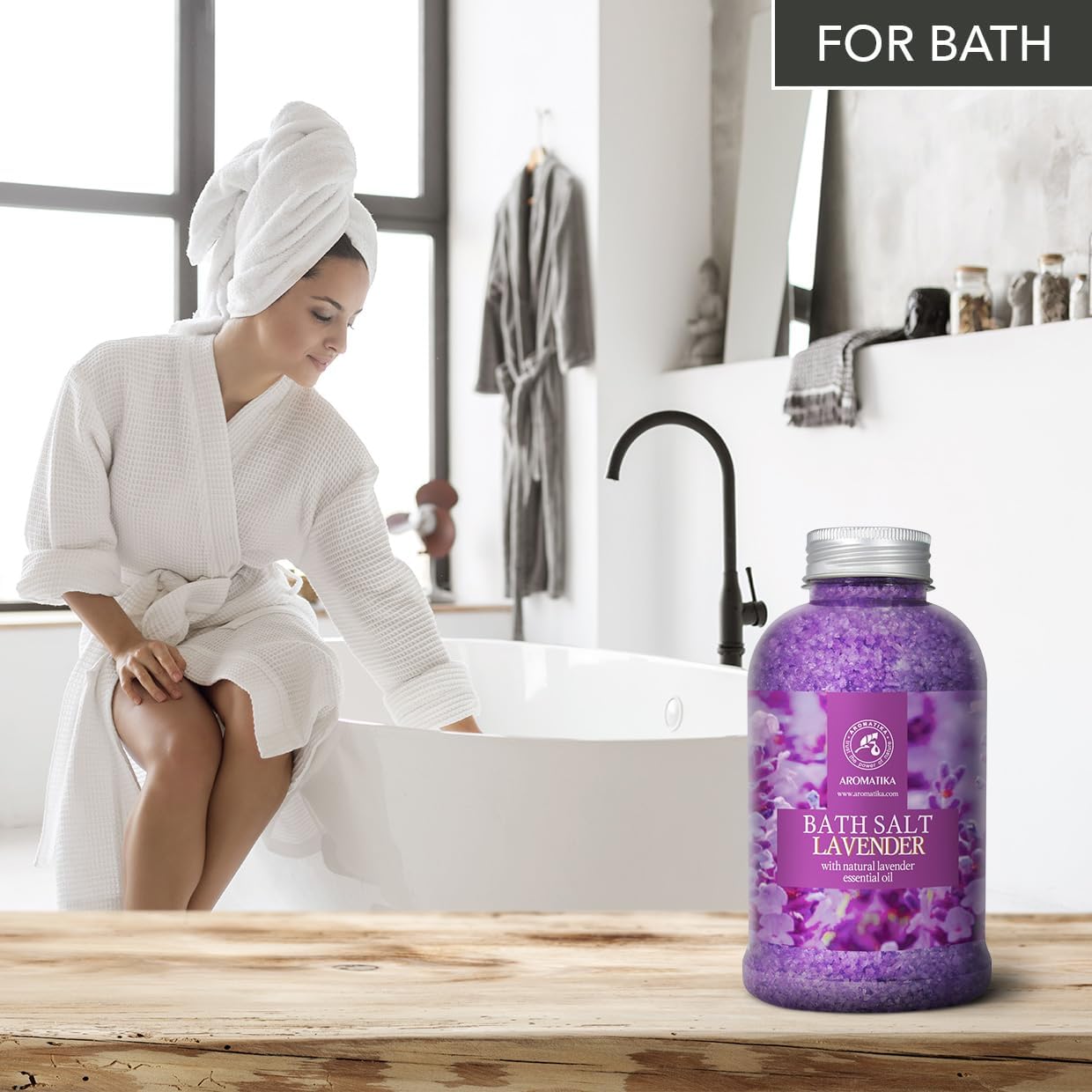 Lavender Bath Salt With Natural Essential Oil 21.16 Oz - Lavanda Salt 600g - Aromatherapy Salts for Relaxation - Image 5