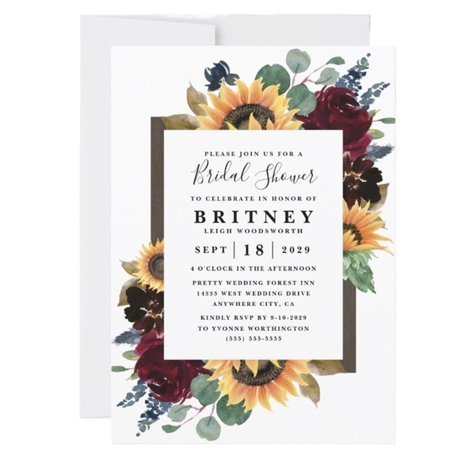 Hochzeitseinladungen Personalisierte Hochzeitseinladungskarten Aus Papier. Passen Sie Die Einladung Zur Brautparty An. Aquarell-Hochzeitseinladungen Für Verlobung Party(Design 3,100pcs)