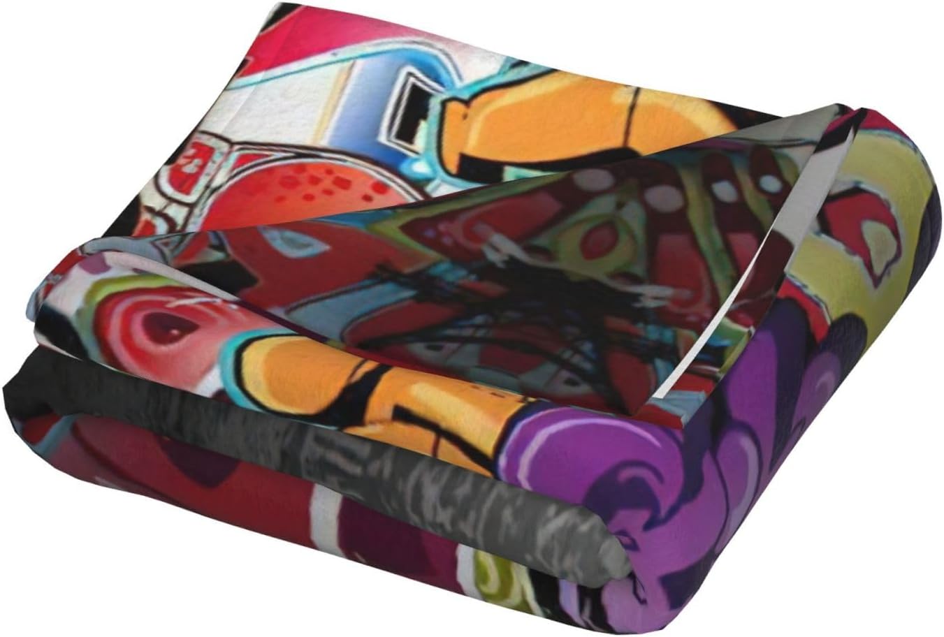 Graffiti Hip Hop Print Cozy Soft Blankets Warm 50x60 in Lightweight Blanket for Camping Travel