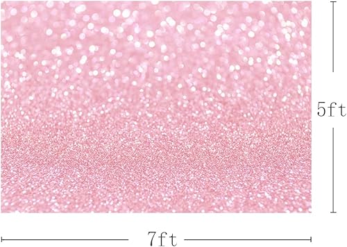 Miniatura 3 de MEHOFOND Telón de fondo de fotografía Bokeh rosa con puntos brillantes, fondo abstracto de halos, despedida de soltera, día de galentines, boda,