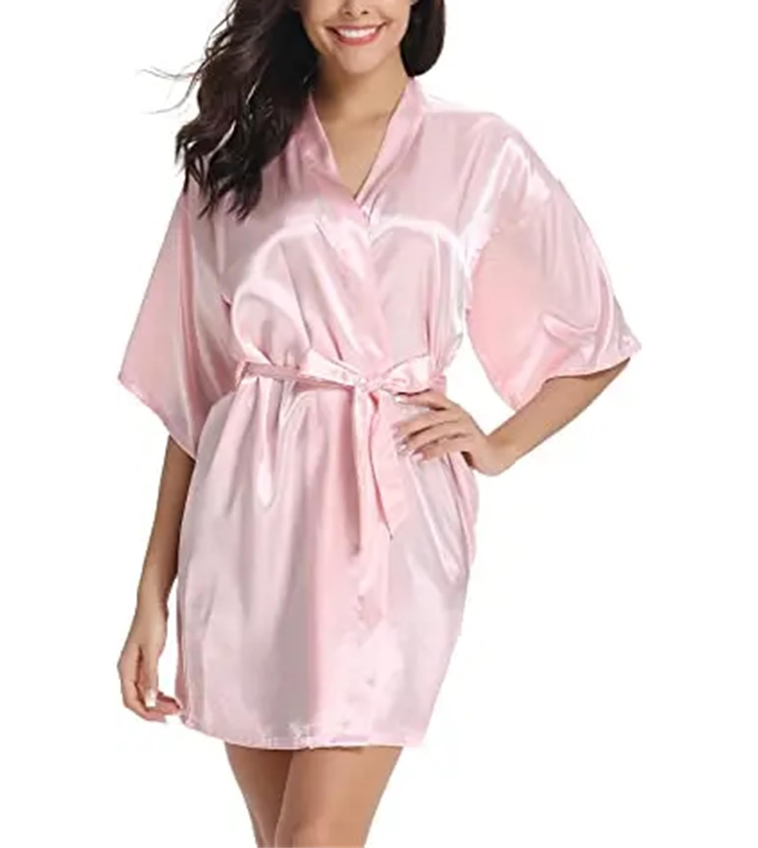 Kimono-Bademantel aus Seide, sexy Damen-Bademantel, Satin, Morgenmäntel