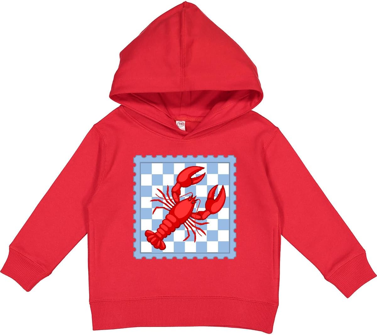 inktastic Lobster Checkered Stamp Coastal Toddler Hoodie