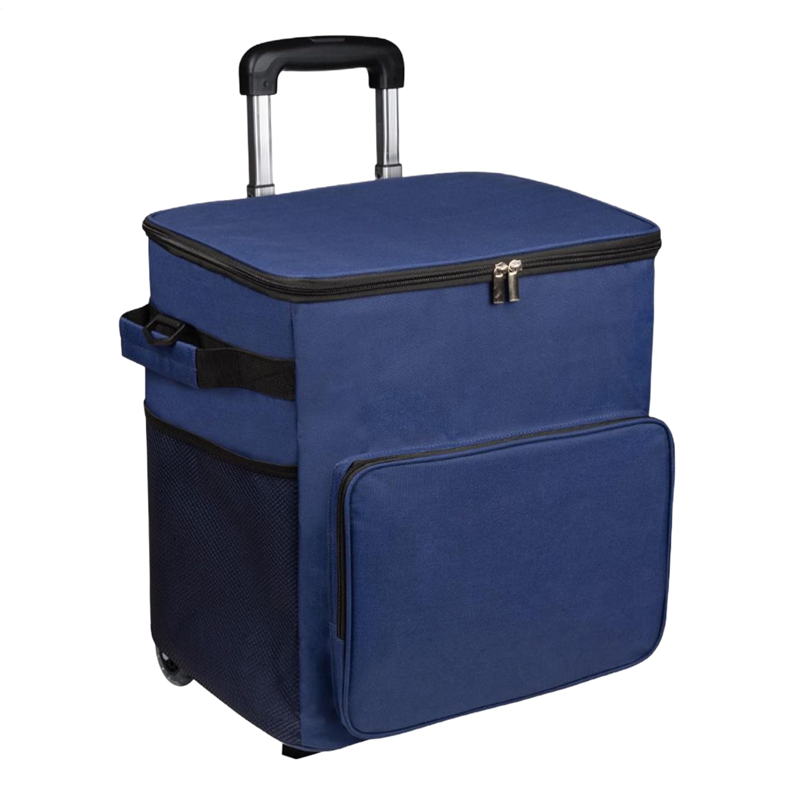 Borsa termica con ruote, 35 l, con ruote, con maniglia, a prova di perdite, per viaggi, picnic, spiaggia, campeggio, barbecue all'aperto, patio, viaggi su strada, trasporto alimentare natalizio