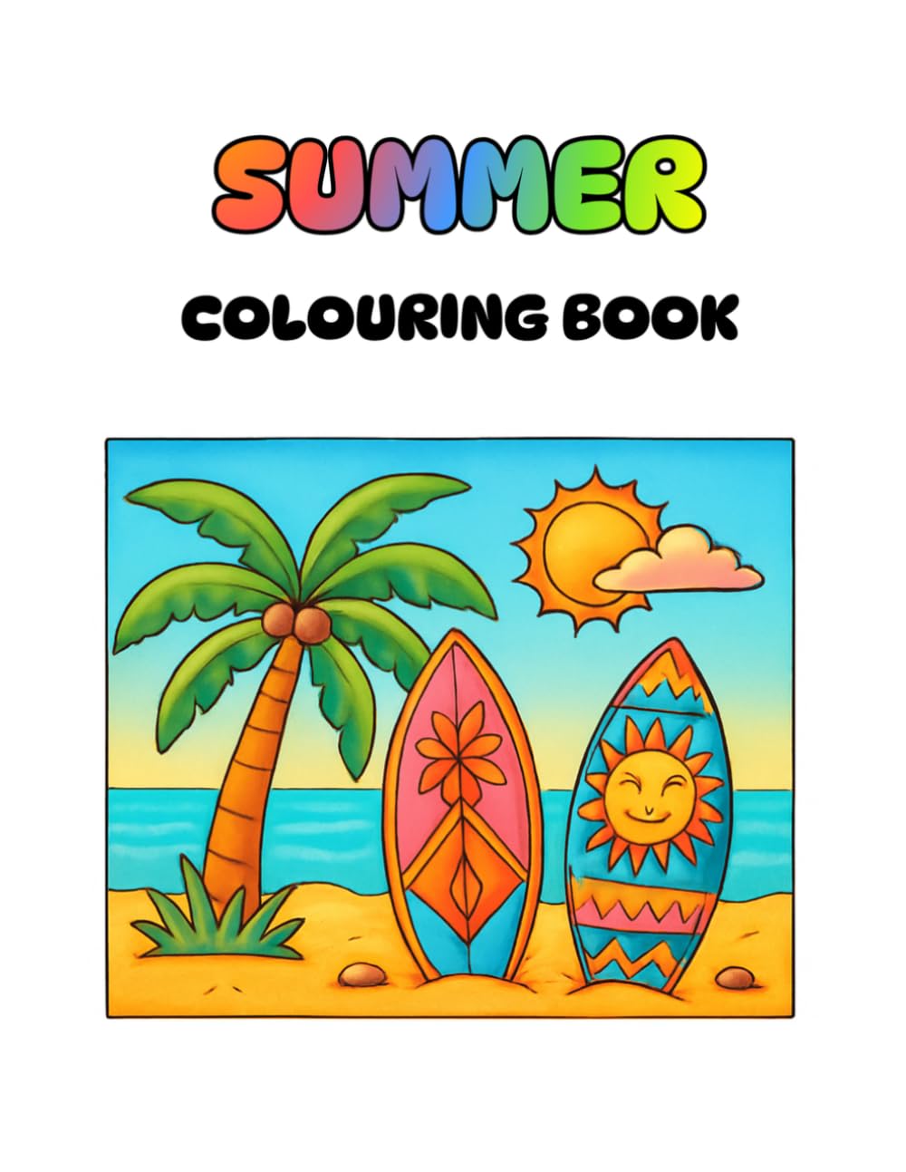Summer Colouring Book for Kids all ages: A Fun in the Sun Colouring Adventure for Kids