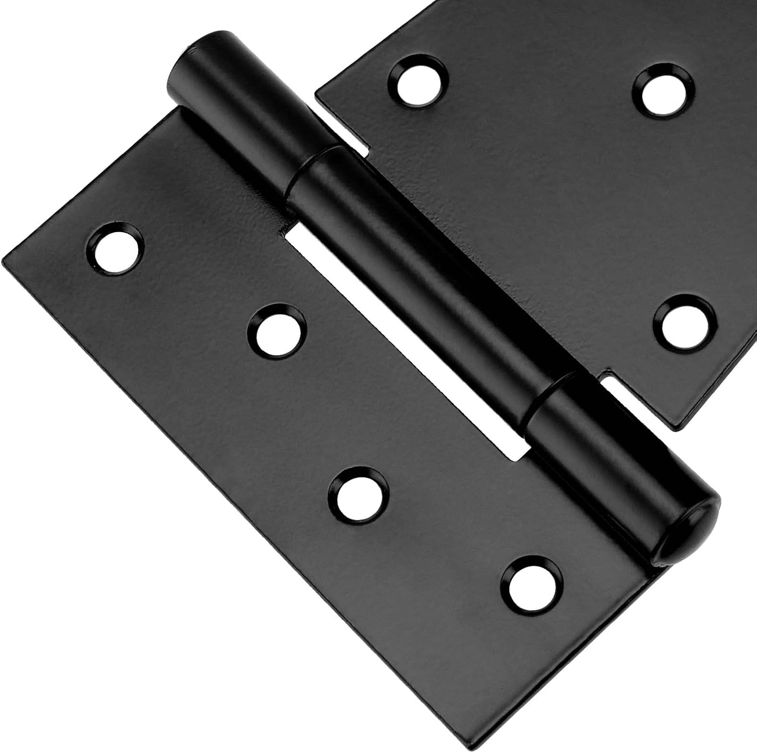 12 PCS 3.5 Inch Heavy Duty Gate Hinges, Square Barn Hinges, Shed Door Hinges, Gate Hinge Wrought Hardware, with Screws for Storage Shed Barn Wood Fence, Black