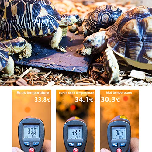 image for Linifar 2 Pack Reptile Basking Platform Rock, Tortoise Slate Feeding D