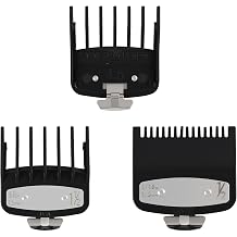 3PCS Hair Clipper Guards, Premium Cutting Guide Combs Set, Premium Clipper Guards with Secure-Fit Technology for Precision Hair Cutting, Smooth Glide Hair Clipper Guards for Barber and Home Use