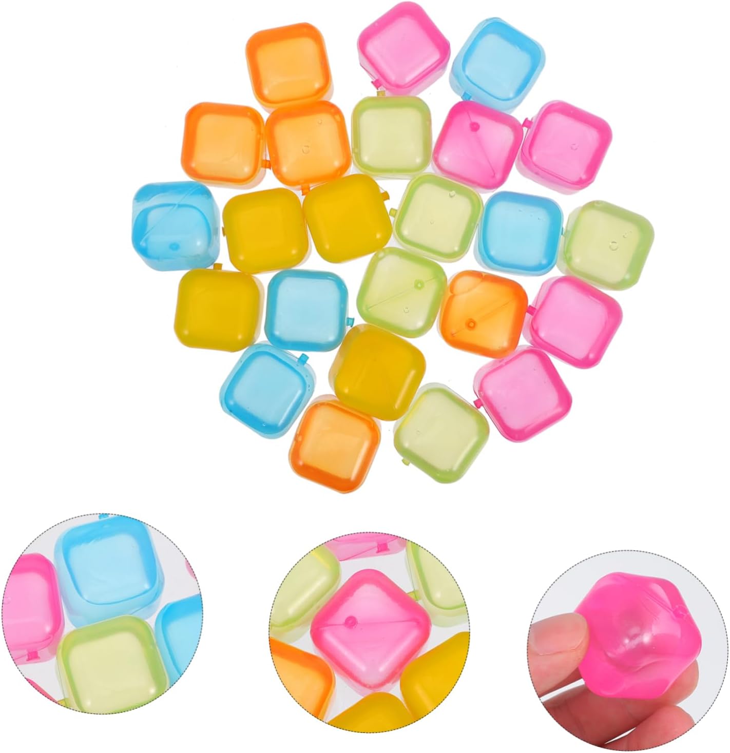 Cabilock 72pcs Reusable Ice Cubes Refreezable Ice Cube Molds for Cocktails Trays for Freezer