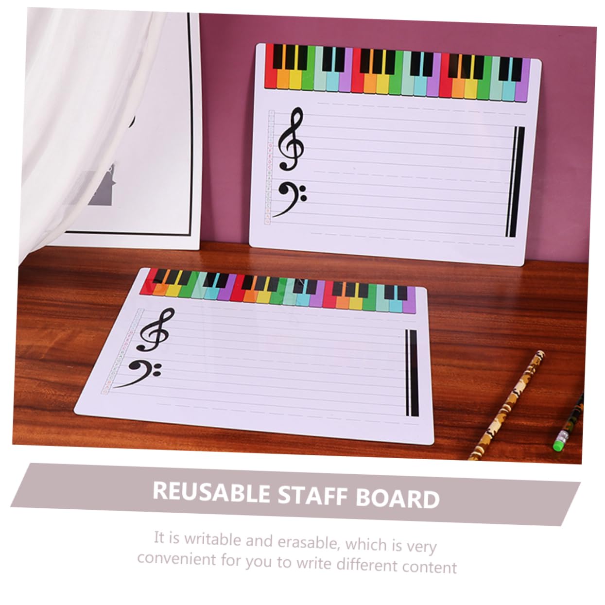 STOBOK 10stücke Erasierbares Musikunterricht Whiteboard Wiederverwendbare Notenlinien Tafel Für Effektives Musizieren Und Lehren Schule Und Zuhause Praktisches Hilfsmittel Für