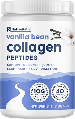 NativePath Péptidos de colágeno Colágeno hidrolizado tipo 1 y 3. Proteína en polvo cetogénica y paleo alimentada con pasto para cabello, piel,