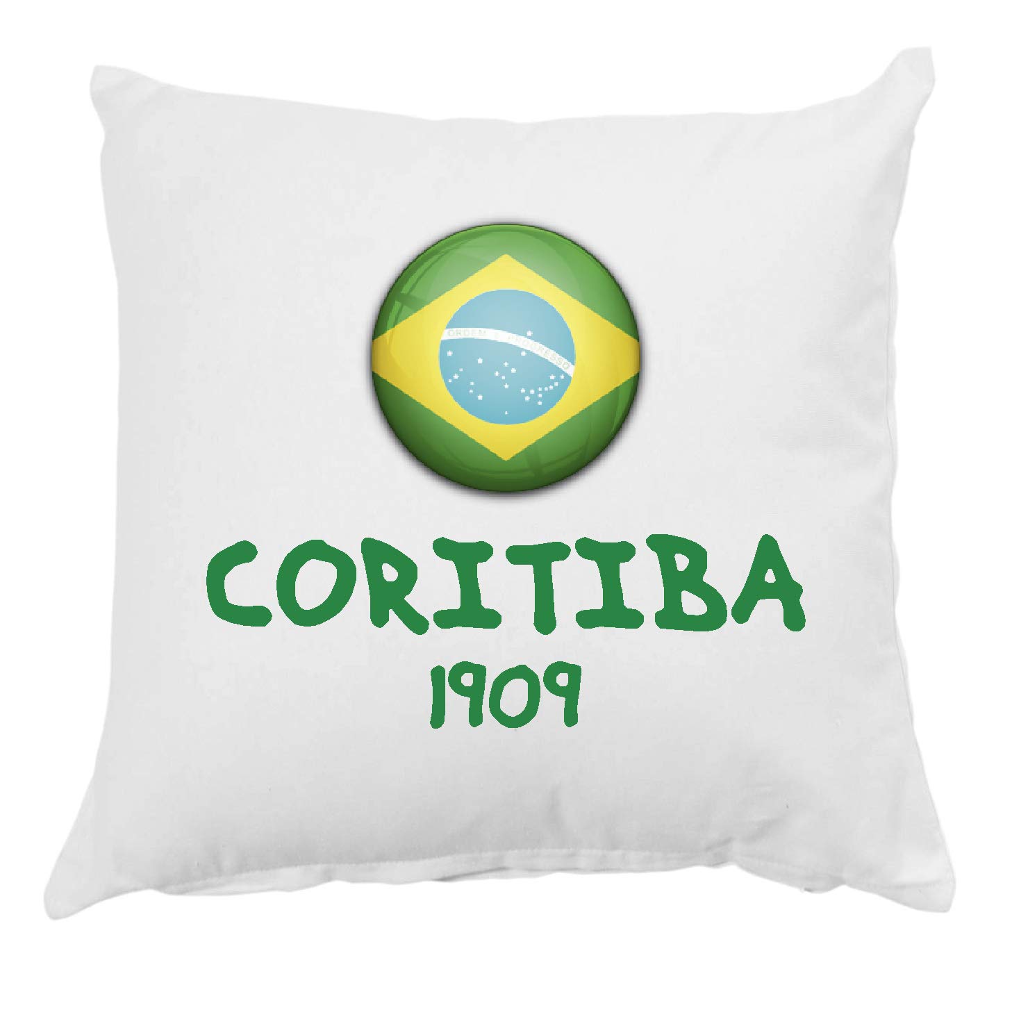 Coussin Coritiba Brésil 40x40 cm avec housse et rembourrage en polyester
