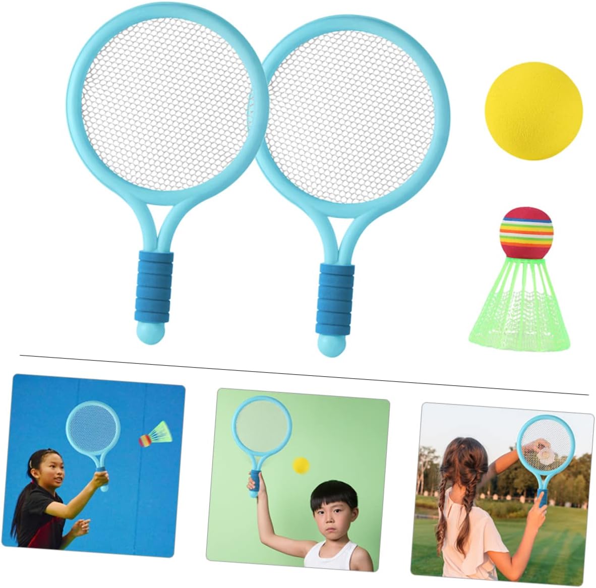 INOOMP 1 Set Tennis Racket Outdoor Set Mini Toys for Kids Blush Set 2 ...