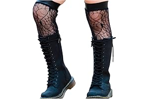 Black Lace Spiderweb Knee Socks for Kids: A Spooktacular Halloween Accessory