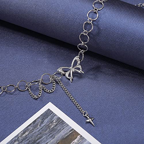Image of Yellow Chimes Necklace for Women and Girls Chain Necklace for Girls | Rose Gold Silver Toned Link Chain Necklace For Women | Birthday Gift for girls and women Anniversary Gift for Wife