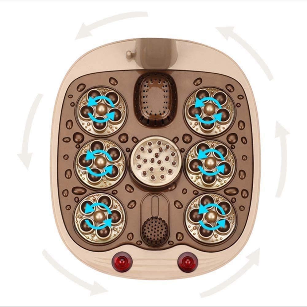 Masajeador de Baño de Spa para Pies con Burbujas Automáticas de Calor, Puntos de Masaje con Rodillo Shiatsu de Pedicura, Ahorro de Energía de Conversión de Frecuencia, Temperatura de Tiempo Ajustable,