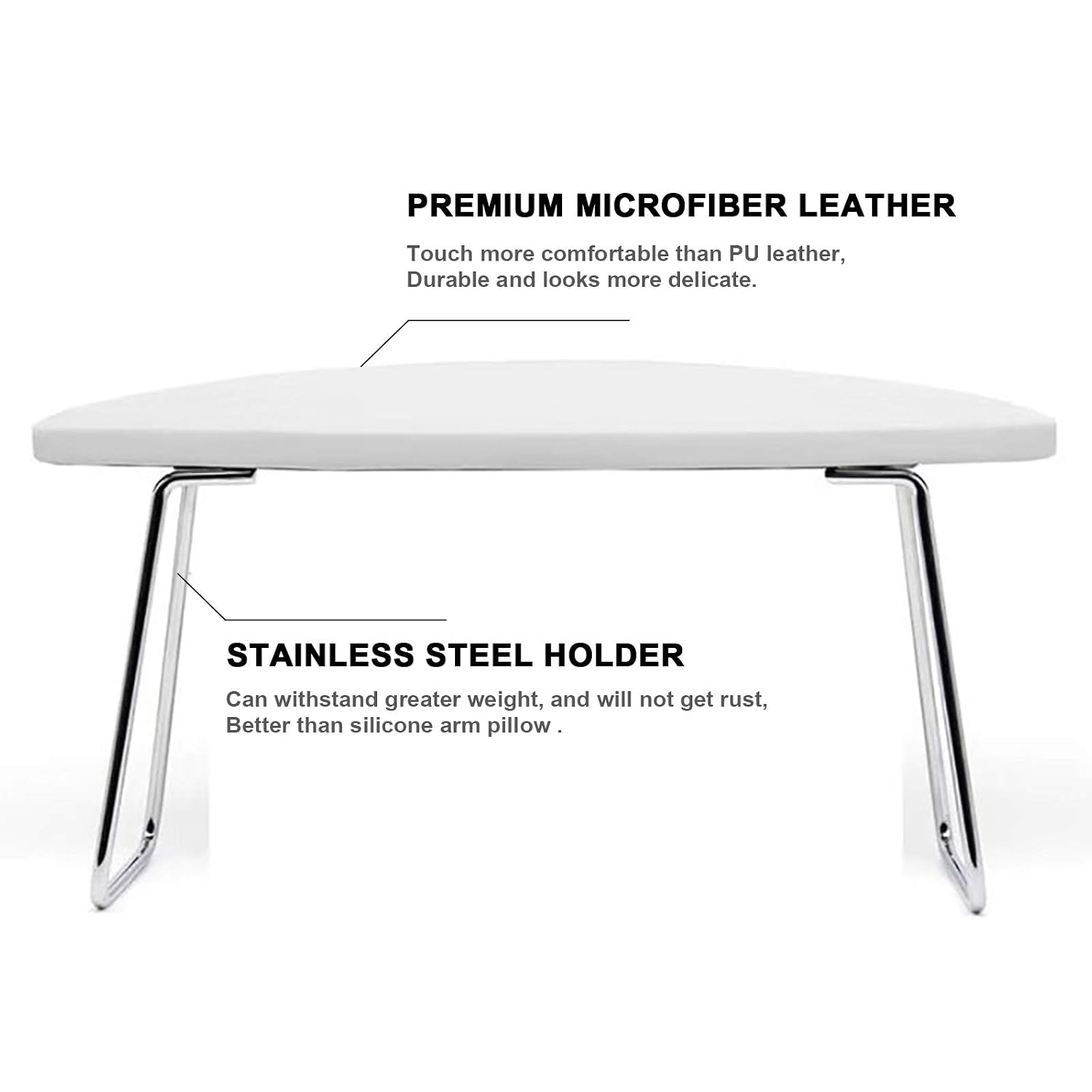Comfortable Nail Arm Rest,Microfiber Leather Manicure Hand Pillow,Professional Nail Rest Cushion Table Desk Station for Nail Technician Salon Use (White)