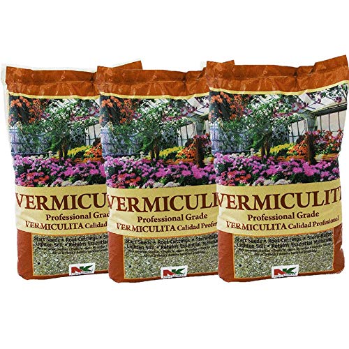 8QT Professional Grade Vermiculite by Plantation Products - 3 Pack