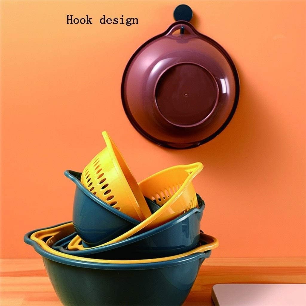 Colander，Colander Strainer，Colander Strainer Basket，Sink Strainer Colander Drain Basket Large,Medium and Small 3-Piece Double-Layer Colander for Draining Pasta and Cleaning Rice,9.3in Plastic Filter B
