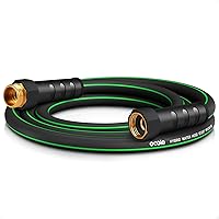 Vista 17 de Manguera de jardín resistente de 50 pies, manguera de agua flexible no expansible, manguera híbrida ligera resistente a las torceduras, manguera a