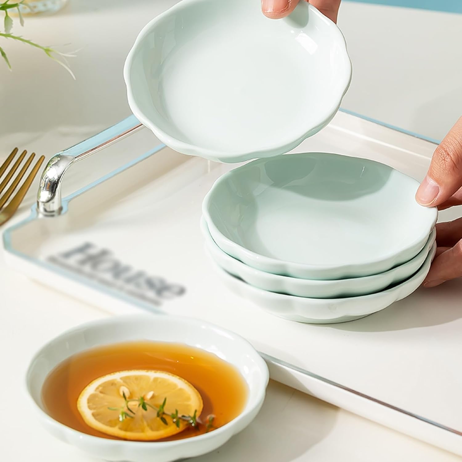 Bowl for Sauce The Sauce and Condiment Dishes are Small and Exquisite Perfect for Holding Snacks Desserts Nuts Etc