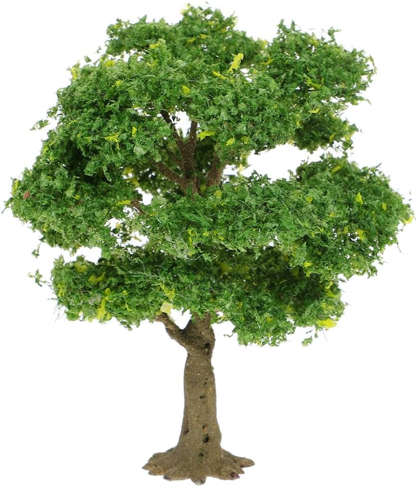 HANABASS Model Trees DIY Scenery 4.72 Inch Miniature Craft Trees for Railroad Architecture Diorama Landscape Decoration with Wire Frame