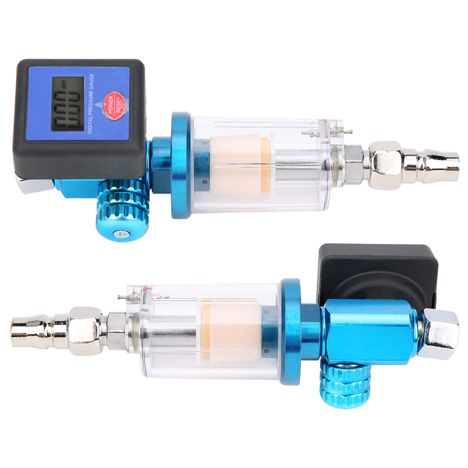 Regulador de Presión de Aire Digital para Pistola de Pintura con Filtro de Trampa de Agua Resistente a la Corrosión MF08 MF01