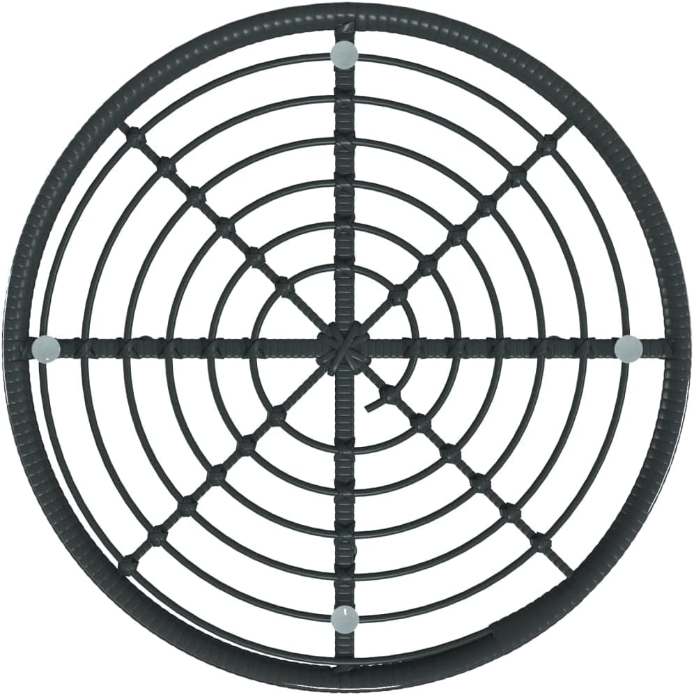 Dining Table,Outdoor Bar Table,Outdoor Dining Table,Balcony Desk,Backyard Table,Patio Bistro Table,Garden Table, Black Ø31.5 Tempered Glass and Steel